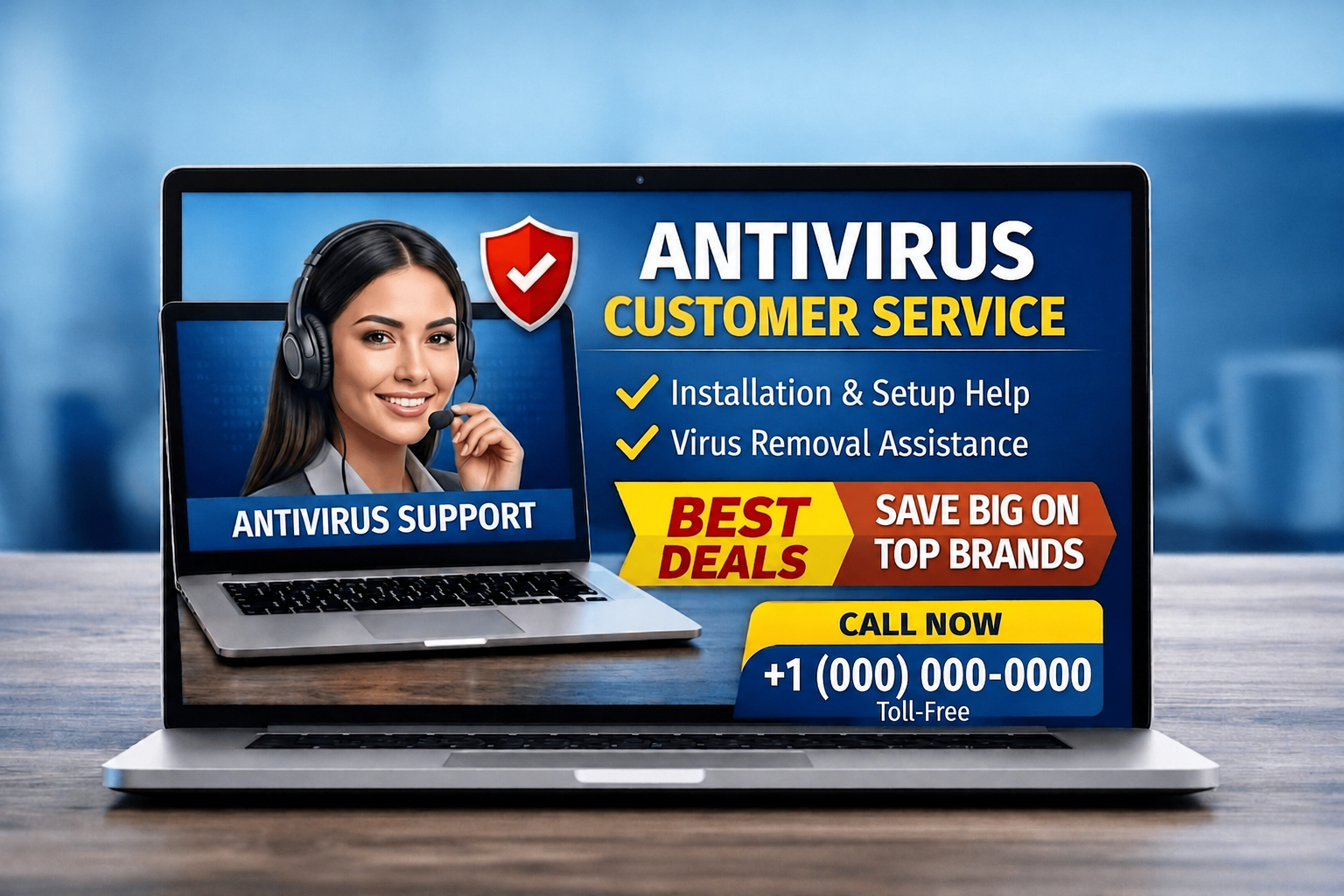 Antivirus customer service for installation, virus removal, and device protection